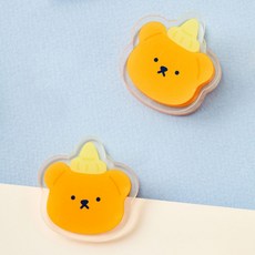 버터 페이스 아크릴 집게 시럽베어, 2개