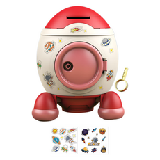 Pick&Home 可愛存錢筒 + 貼紙組, 粉紅色(房屋), 1套