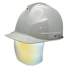 동명 고급형 투구형 일반창 골드보안경 안전모, 그레이, 1개