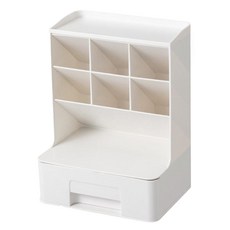 蕉蕉購物 多功能桌面收納筆筒, 1個, 白色