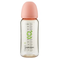 greenmom PPSU 纖巧型無奶嘴奶瓶, 1個, 250ml, 珊瑚玫瑰 250