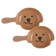 plala 狗狗把手淺盤 FREE, 2個, 棕色