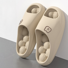 Levenraum指壓浴室拖鞋 防滑廁所拖鞋 成人用, 1組, 米色