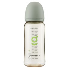 greenmom PPSU 纖巧型無奶嘴奶瓶, 1個, 250ml, 森林綠