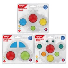 HUANGER 天空星星幼兒用矽膠按壓式飛機+汽車+蝴蝶眼玩具組 hesil14345, 1套