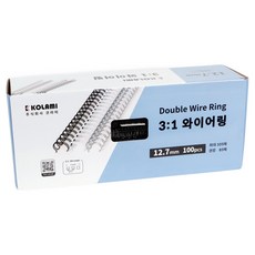 KOLAMI 3：1 雙線圈 100入, 黑色, 1個, 12.7mm