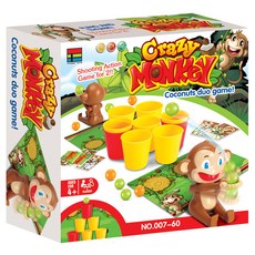 KINGSO TOYS Haneul Sseon Byeol 瘋狂猴子丟椰子桌遊 kingso00760, 1個, 混色