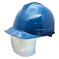 동명 고급형 투구형 일반창 실버보안경 안전모, 블루, 1개