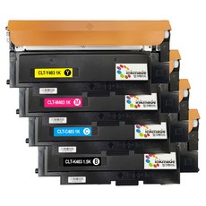 inkmade 三星 CLT-K403S C403S M403S Y403S 相容碳粉匣 4色套組, 1套, 黑色 + 藍色 + 紅色 + 黃色