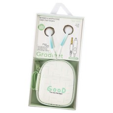 키키슛 파이니스트랩 키키 해피 데이 파우치 유선 이어폰 3.5mm 그린