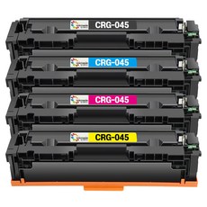 inkmade Canon CRG-045 標準容量 相容碳粉匣 4色組, 1套, 黑色 + 藍色 + 紅色 + 黃色