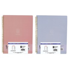 OXFORD 서브젝 PP 스프링노트 레터 좌철 90매, 랜덤발송, 2개