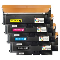 inkmade 三星 CLT-K510S C510S M510S Y510S 相容碳粉匣 4色套組, 1套, 黑色 + 藍色 + 紅色 + 黃色