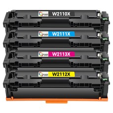 inkmade W2110X W2111X W2113X W2112X 大容量相容碳粉匣 4色套組, 1套, 黑色 + 藍色 + 紅色 + 黃色