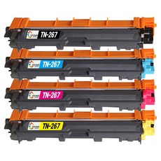 inkmade Brother TN-267 大容量相容碳粉匣4色套組, 1套, 黑色 + 藍色 + 紅色 + 黃色