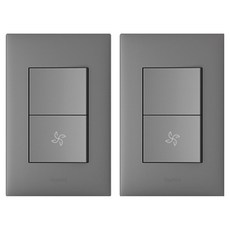 Legrand 羅格朗 Apella 鎂 Simple 下方風扇2開關, 2個