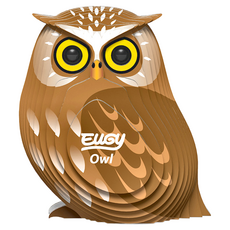EuGy 3D立體紙拼圖, 7張, #044 貓頭鷹, 1組