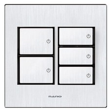 Art2 Nano電器室內裝飾壓克力配線器具 SIMPLE 2個用 5孔開關 黑色, 1個