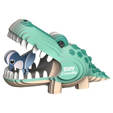EuGy 3D立體紙拼圖, 7張, 鱷魚 綠色, 1盒