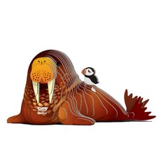 EuGy 3D立體紙拼圖, 7張, 海象, 1盒