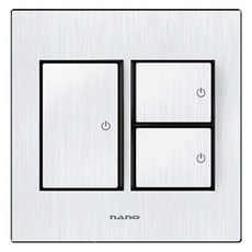 Art2 奈米電工 室內裝潢壓克力配線裝置 SIMPLE 雙聯三開關 黑色, 1個