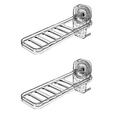 小麥購物 G850 吸盤折疊衣架 2個, 透明白