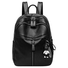 Silverse 女用法拉第皮革後揹包 FS146, 黑色