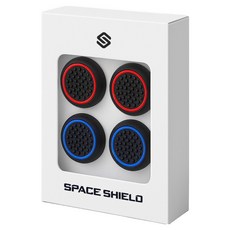 스페이스쉴드 닌텐도 스위치 2 조이콘 호환 블랙 라인 엠보 실리콘 스틱 캡 2종 x 2p 세트, 블랙블루, 블랙레드, 1세트 블랙블루, 블랙레드, 1세트