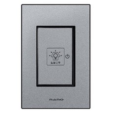 ART2 NANO電氣 室內裝潢壓克力配線裝置 SIMPLE 一鍵關燈開關 珍珠灰, 1個
