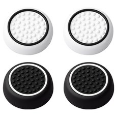 스페이스쉴드 닌텐도 스위치 2 조이콘 호환 믹스 라인 엠보 실리콘 스틱 캡 2종 x 2p 세트, 화이트블랙, 블랙화이트, 1세트, 닌텐도 스위치 2 조이콘 호환 믹스 라인 엠보 실리콘 스틱 캡 4P SET