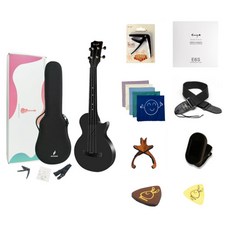 enya Nova U 烏克麗麗入門套裝 黑色, 1個, 演奏會型