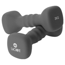 LAONFIT 啞鈴 方形 石灰色, 3kg, 2個