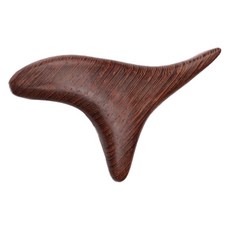 피앤케이 삼각 우드 괄사 마사지기 얼굴 목 발 지압봉, 다크 브라운, 1개