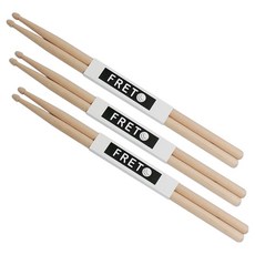 Pretto練習用原木鼓棒楓木鼓棒 5A組, 天然, 3套