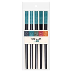 SUNORO 日式輕奢 抗菌合金筷5件組 24cm, 藍色, 單件, 1組