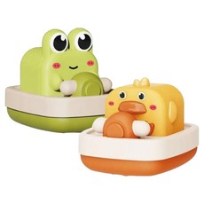 Joykids Nemodori 鴨子青蛙發條沐浴玩具2件組, 1套, 青蛙, 鴨子