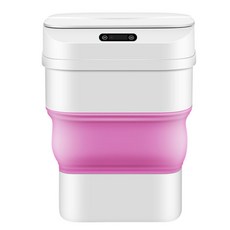 智能感應大容量可折疊垃圾桶, 粉色