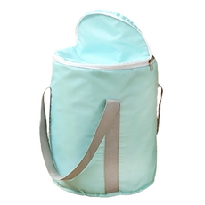 Reddot 紅點生活 鎖溫折疊收納加高泡腳桶 帶蓋款, 1個, 藍綠色