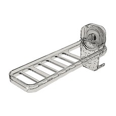 吸盤系列 旅行折疊曬衣架, 透明波紋