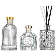 조인메이드 크리스탈 디퓨저 공병 3종 세트, 투명, 1세트, 340ml