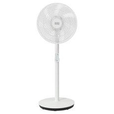 블랙앤데커 저소음 리모컨 타이머 스탠드형 선풍기 가정용 사무실용 화이트, BXEF5240-A