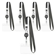 Glo-us 高級款公司員工證名牌 橫式 + 卡套組, 5套, 透明