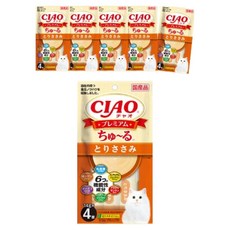 챠오츄르 고양이 프리미엄 짜먹는 간식 4p, 닭가슴살, 56g, 6개