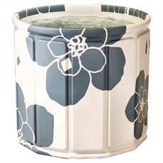 HOUDER 免安裝泡澡桶 80 x 65cm 星辰黑，摺疊收納省空間，輕鬆享受沐浴時光, 1個