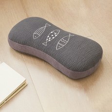 soonZAM 卓越支撐頸椎的蕎麥殼助眠枕, 1個, 灰色