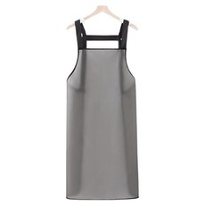 바른리빙 H형 방수 우레탄 앞치마 95cm, 블랙, 1개