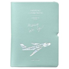 PLEPIC 護照套 + 旅行筆記本組合, 1套, 薄荷綠