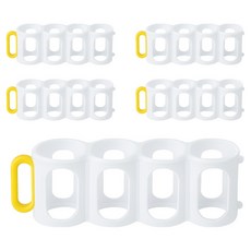 Bareunliving 罐裝飲料架 4格 罐裝飲料整理架, 黃色, 5個