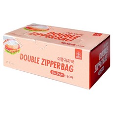 생활을그리다 이중 지퍼백 20 x 25 cm 랜덤발송, 중(M), 1개, 130개입