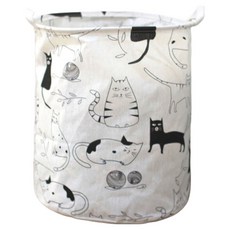KODACHIEF 접이식 세탁바구니, 38타입 흑백 고양이